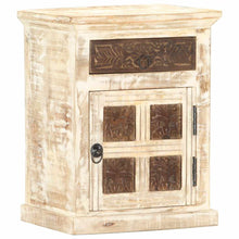 Load image into Gallery viewer, Mobiletto Bianco 40x30x50 cm in Legno Massello di Mango