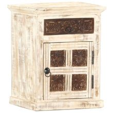 Load image into Gallery viewer, Mobiletto Bianco 40x30x50 cm in Legno Massello di Mango