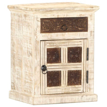 Load image into Gallery viewer, Mobiletto Bianco 40x30x50 cm in Legno Massello di Mango