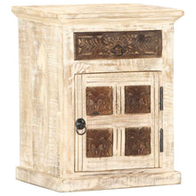 Load image into Gallery viewer, Mobiletto Bianco 40x30x50 cm in Legno Massello di Mango