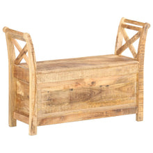 Load image into Gallery viewer, Panca Contenitore per Ingresso 103x33x72 cm in Legno Massello di Mango