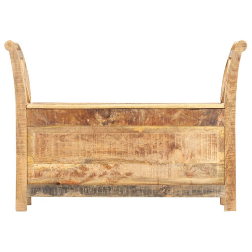 Panca Contenitore per Ingresso 103x33x72 cm in Legno Massello di Mango