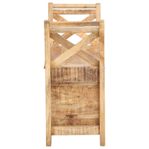 Panca Contenitore per Ingresso 103x33x72 cm in Legno Massello di Mango