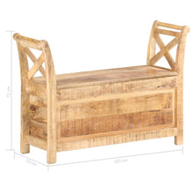Load image into Gallery viewer, Panca Contenitore per Ingresso 103x33x72 cm in Legno Massello di Mango