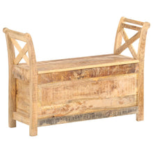 Load image into Gallery viewer, Panca Contenitore per Ingresso 103x33x72 cm in Legno Massello di Mango