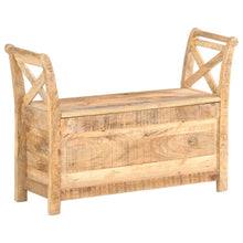 Load image into Gallery viewer, Panca Contenitore per Ingresso 103x33x72 cm in Legno Massello di Mango