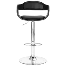 Carica l&#39;immagine nel visualizzatore di Gallery, Sgabello da Bar Nero in Similpelle