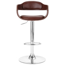 Carica l&#39;immagine nel visualizzatore di Gallery, Sgabello da Bar Marrone in Similpelle