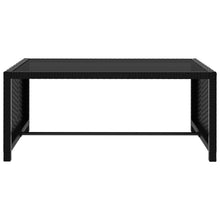 Carica l&#39;immagine nel visualizzatore di Gallery, Lettini Prendisole 2 pz con Tavolo in Polyrattan Neri