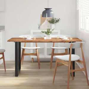 Tavolo da Pranzo 154x80x76 cm in Legno Massello di Acacia