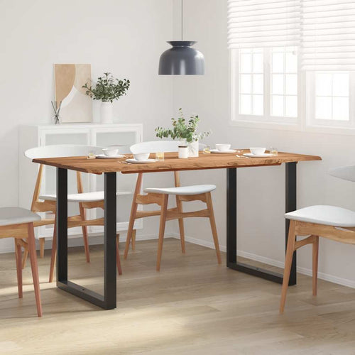 Tavolo da Pranzo 154x80x76 cm in Legno Massello di Acacia
