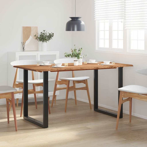 Tavolo da Pranzo 154x80x76 cm in Legno Massello di Acacia