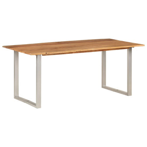 Tavolo da Pranzo 180x90x76 cm in Legno Massello di Acacia