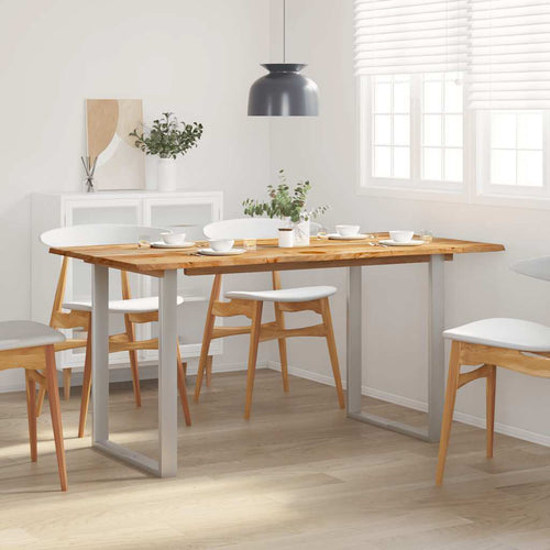 Tavolo da Pranzo 154x80x76 cm in Legno Massello di Acacia