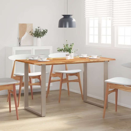 Tavolo da Pranzo 140x70x76 cm in Legno Massello di Acacia