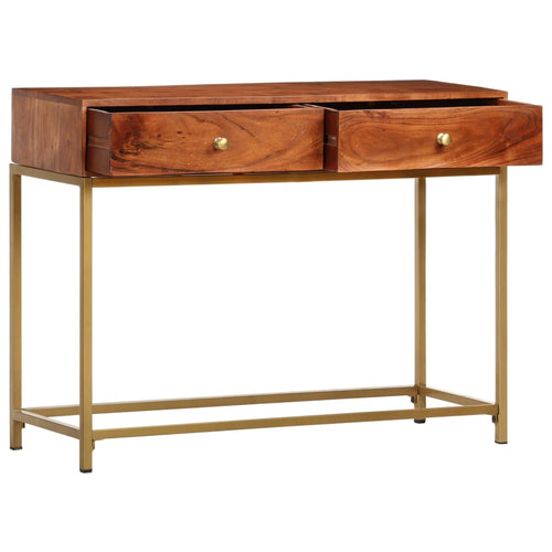 Tavolo Consolle 100x35x76 cm in Legno Massello d'Acacia