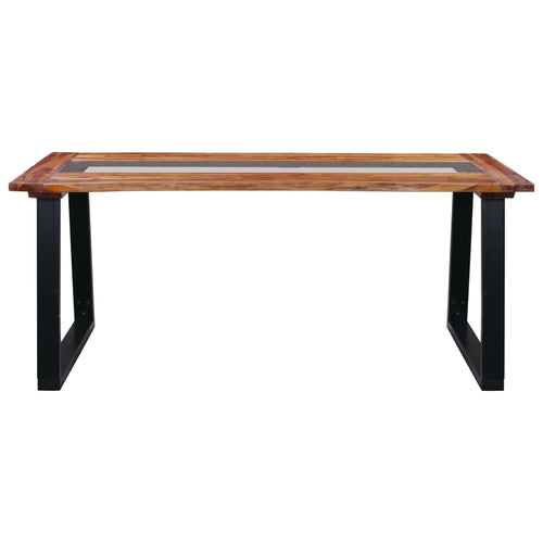 Tavolo da Pranzo 180x90x75 cm in Legno Massello Acacia e Vetro