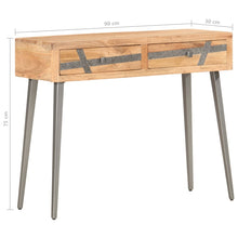 Laden Sie das Bild in den Galerie-Viewer, Tavolo Consolle 90x30x75 cm in Legno Massello di Acacia