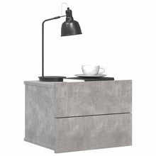 Load image into Gallery viewer, Comodini sospesi 2 pz Grigio Cemento 40x30x30 cm in Legno Multistrato