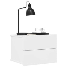 Load image into Gallery viewer, Comodini sospesi 2 pz Bianco Lucido 40x30x30 cm in Legno Multistrato