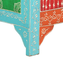 Load image into Gallery viewer, Mobiletto Dipinto a Mano 40x30x50 cm in Legno Massello di Mango