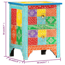 Load image into Gallery viewer, Mobiletto Dipinto a Mano 40x30x50 cm in Legno Massello di Mango