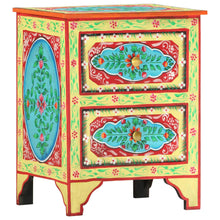 Load image into Gallery viewer, Mobiletto Dipinto a Mano 40x30x50 cm in Legno Massello di Mango