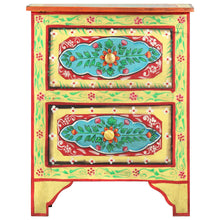 Load image into Gallery viewer, Mobiletto Dipinto a Mano 40x30x50 cm in Legno Massello di Mango