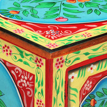 Load image into Gallery viewer, Mobiletto Dipinto a Mano 40x30x50 cm in Legno Massello di Mango