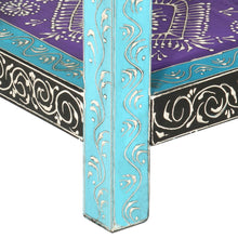 Carica l&#39;immagine nel visualizzatore di Gallery, Tavolo Consolle Dipinto a Mano 80x35x75 cm in Legno di Mango