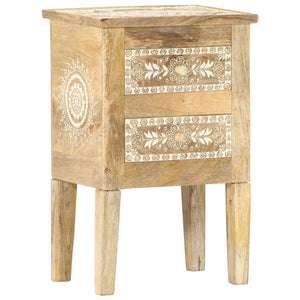 Mobiletto Dipinto a Mano 40x30x60 cm in Legno Massello di Mango