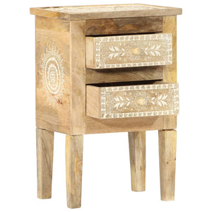 Mobiletto Dipinto a Mano 40x30x60 cm in Legno Massello di Mango