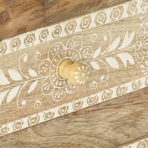 Mobiletto Dipinto a Mano 40x30x60 cm in Legno Massello di Mango