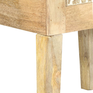 Mobiletto Dipinto a Mano 40x30x60 cm in Legno Massello di Mango