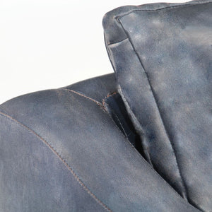 Poltrona Cabriolet Grigia in Vera Pelle