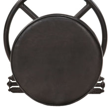 Carica l&#39;immagine nel visualizzatore di Gallery, Sgabelli da Bar 2 pz Neri in Vera Pelle di Capra