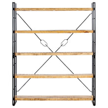 Carica l&#39;immagine nel visualizzatore di Gallery, Libreria a 5 Ripiani 140x30x180 cm in Legno Massello di Mango