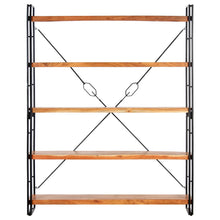 Carica l&#39;immagine nel visualizzatore di Gallery, Libreria a 5 Ripiani 140x30x180 cm in Legno Massello di Acacia