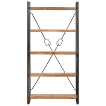 Carica l&#39;immagine nel visualizzatore di Gallery, Libreria a 5 Ripiani 90x30x180 cm in Legno Massello di Acacia