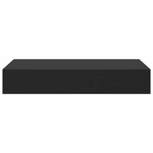 Pensile a Muro Nero con 1 Cassettoin MDF 48x25x8 cm