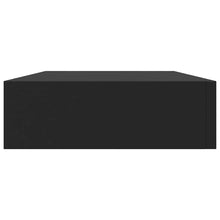 Load image into Gallery viewer, Pensile a Muro Nero con 1 Cassettoin MDF 48x25x8 cm