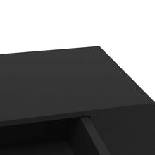 Load image into Gallery viewer, Pensile a Muro Nero con 1 Cassettoin MDF 48x25x8 cm