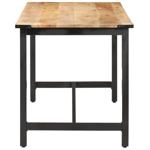 Tavolo da Pranzo 140x70x76 cm in Legno Massello di Mango Grezzo