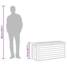 Carica l&#39;immagine nel visualizzatore di Gallery, Baule da Giardino Antracite 116x44x55 cm