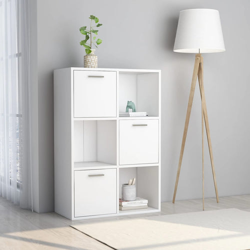 Libreria con 3 ante Bianco 60x29,5x90 cm in Legno Ingegnerizzato