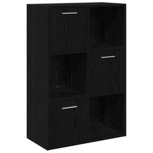 Indlæs billede til gallerivisning Libreria con 3 ante Nero 60x29,5x90 cm in Legno Multistrato