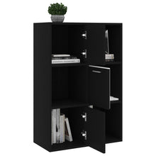 Indlæs billede til gallerivisning Libreria con 3 ante Nero 60x29,5x90 cm in Legno Multistrato
