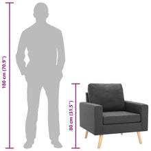 Load image into Gallery viewer, Poltrona Grigio Scuro in Tessuto