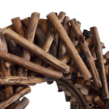 Charger l&#39;image dans la galerie, Specchio da Parete 40 cm in Legno di Teak Rotondo