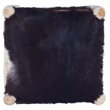 Carica l&#39;immagine nel visualizzatore di Gallery, Sgabello da Bar in Vera Pelle di Capra e Legno Massello di Teak